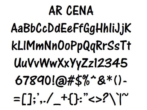 ar cena font